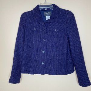 vintage chanel 02A tweed blazer jacket